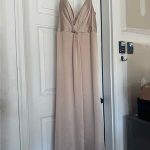 Revelry Pink Sleeveless Plunge Maxi Gown